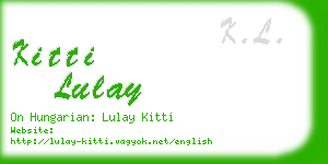 kitti lulay business card